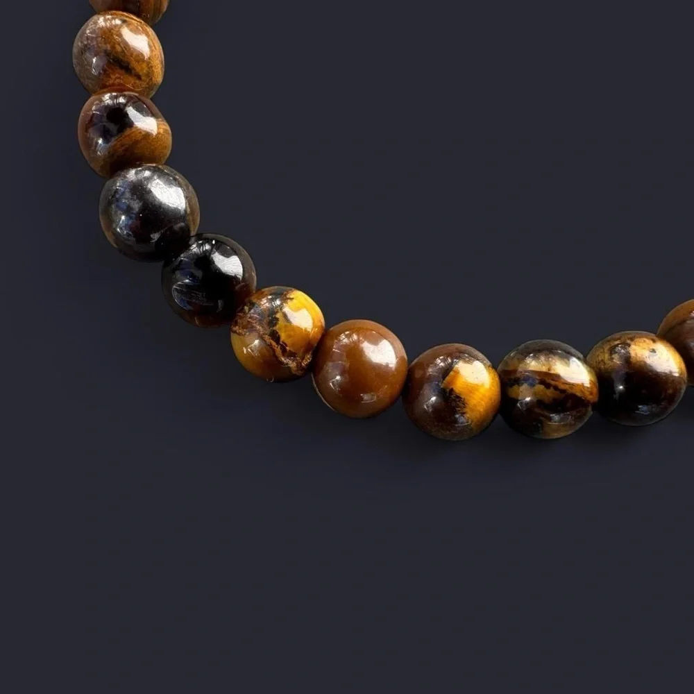 Tiger’s Eye Gemstone Bead Bracelet 6mm